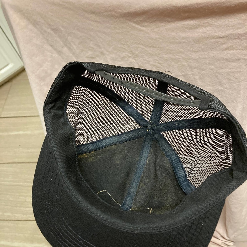 Vintage Basic Patch Black Trucker Style Snapback … - image 3